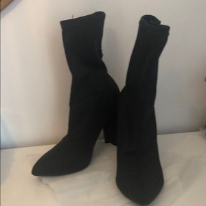 Black heeled booties